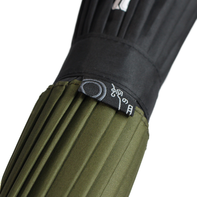 24本骨 蛇の目傘 緑×黒