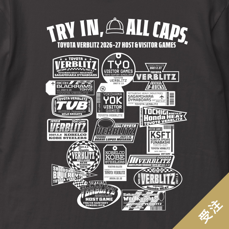 【受注】TRY IN ALL CAPSロングTシャツ