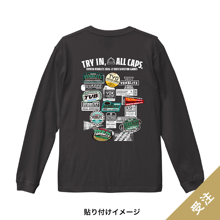 【受注】TRY IN ALL CAPSロングTシャツ