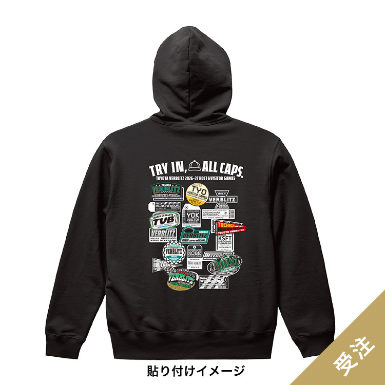 【受注】TRY IN ALL CAPS パーカー