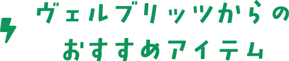 ヴェルブリッツからのおすすめアイテム