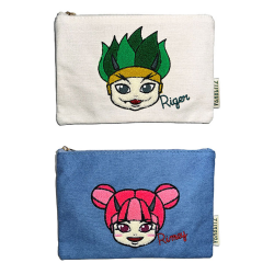 サガラ刺繍ポーチ
